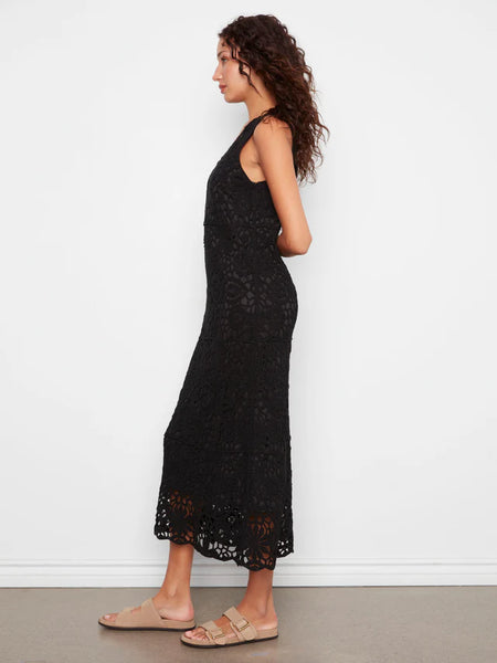 Black Crochet Lined Dress
