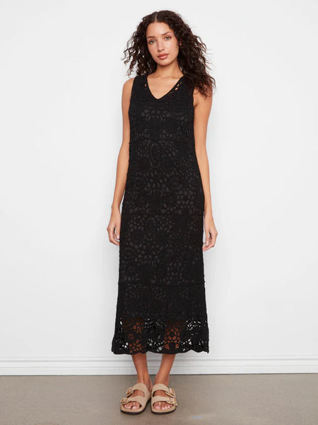 Black Crochet Lined Dress