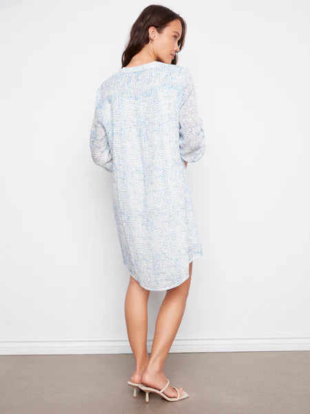 3/4 Sleeve Henley Dress