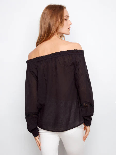 Cotton Voile Off Shoulder Top