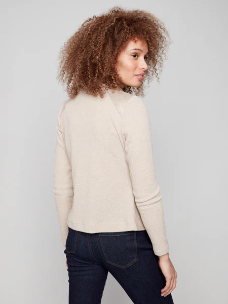 Foil Leather & Rib Knit Perfecto Jacket
