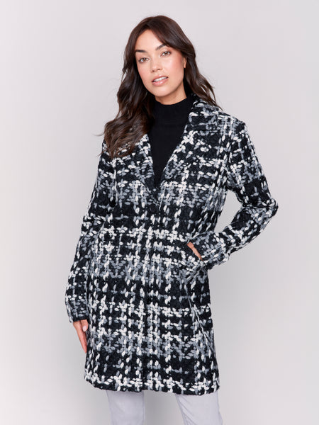 Plaid Boucle Coat