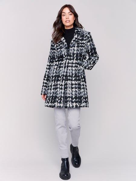 Plaid Boucle Coat