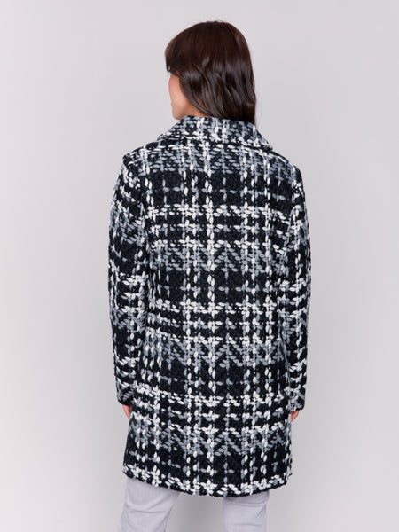 Plaid Boucle Coat