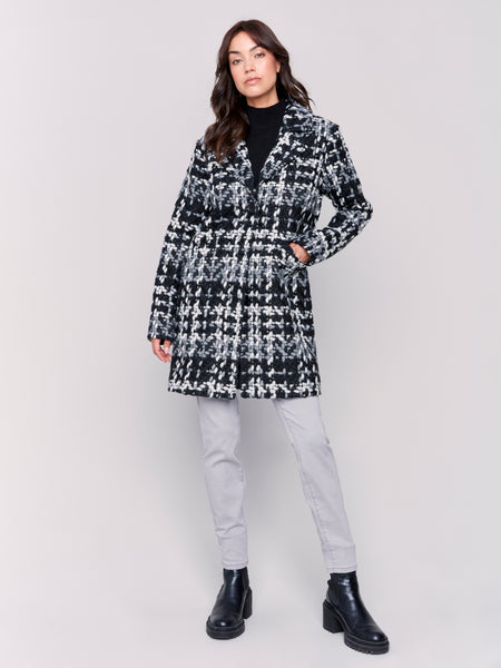 Plaid Boucle Coat