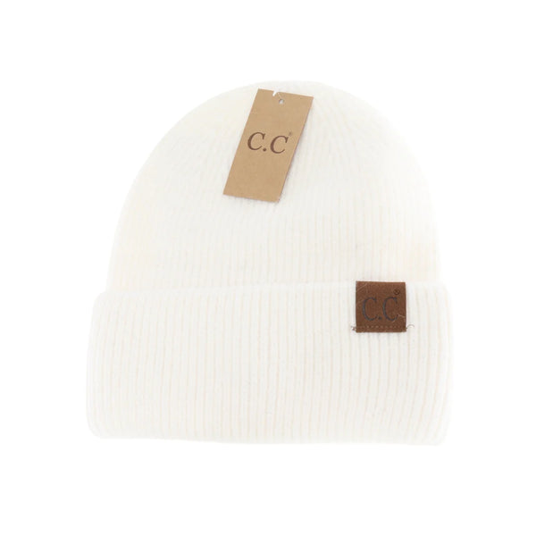 C. C. Beanie Ribbed Double Cuffed Hat