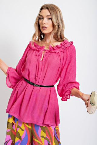 Puff Sleeve Flowy Top