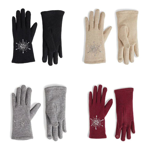 Christmas Snowflake Touchscreen Gloves