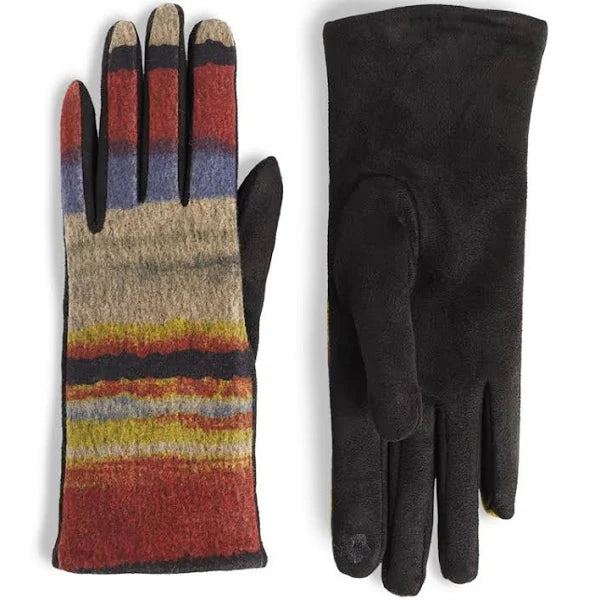 Watercolor Stripe Touchscreen Gloves