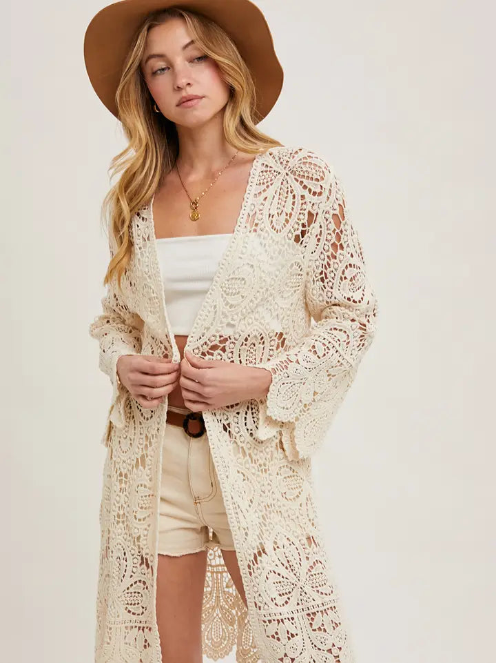 Pretty Boho Crochet Cardigan