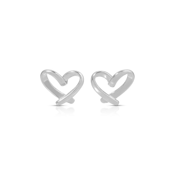 Free Form Heart Studs on Velvet Gift Tag