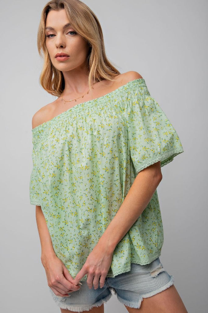 Off Shoulder Floral Top