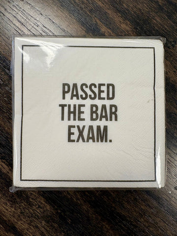 "Passed The Bar Exam" Cocktail Napkins