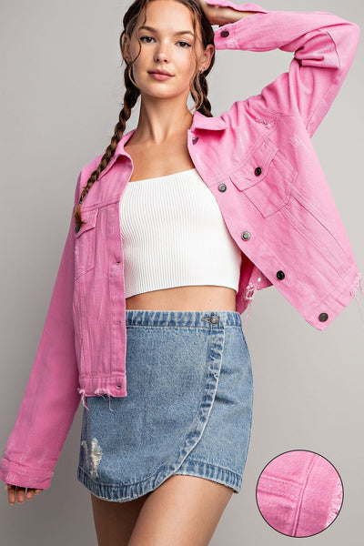 Mineral Washed Distressed Jacket