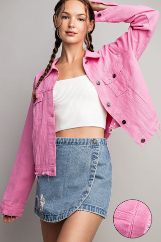 Mineral Washed Distressed Jacket
