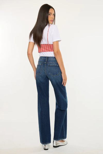 Mid-Rise Wide Leg Jeans