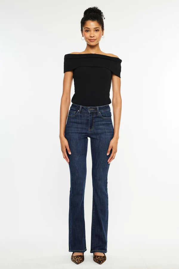 High-Rise Bootcut Jeans