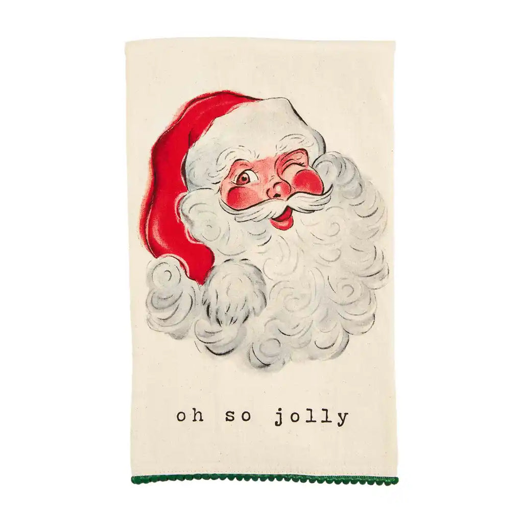 Mudpie Jolly Santa Dish Towel