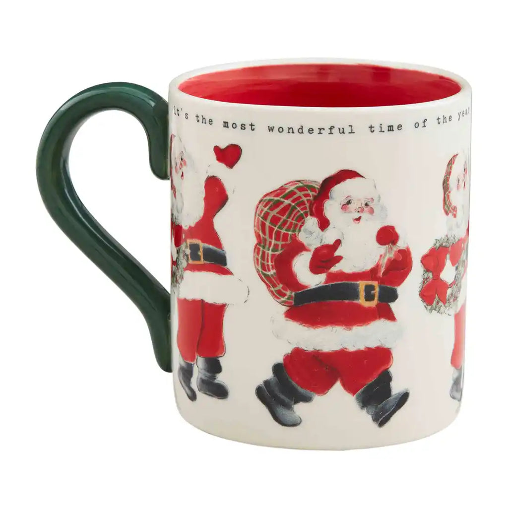 Mudpie Santa w/Wreath Mug
