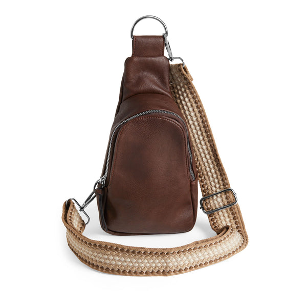 Rhea Crossbody w/Strap-Dark Chocolate