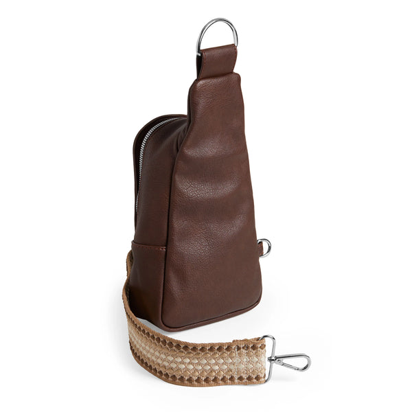 Rhea Crossbody w/Strap-Dark Chocolate