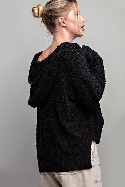 Black Nubby Knit Sweater