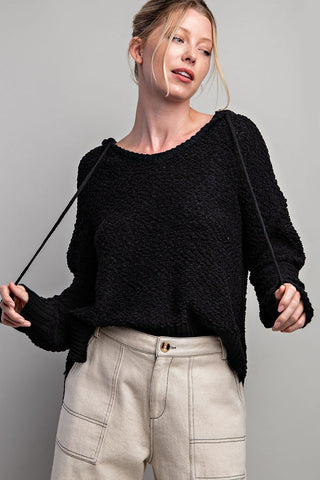 Black Nubby Knit Sweater