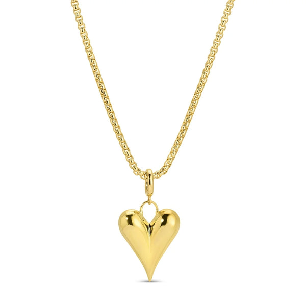 Adj. Narrow Bubble Heart Pendant