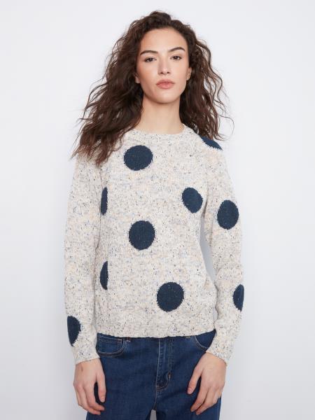 Polka Dot Raglan Sweater