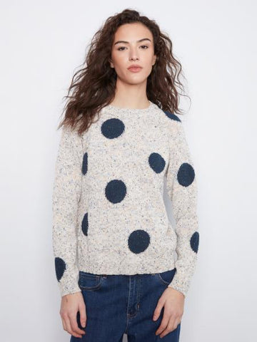Polka Dot Raglan Sweater