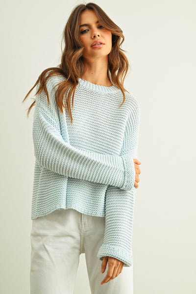 Powder Blue Knitted Sweater