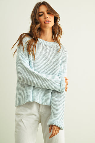 Powder Blue Knitted Sweater