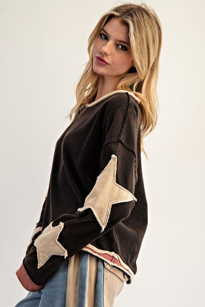 Washed Star Pullover