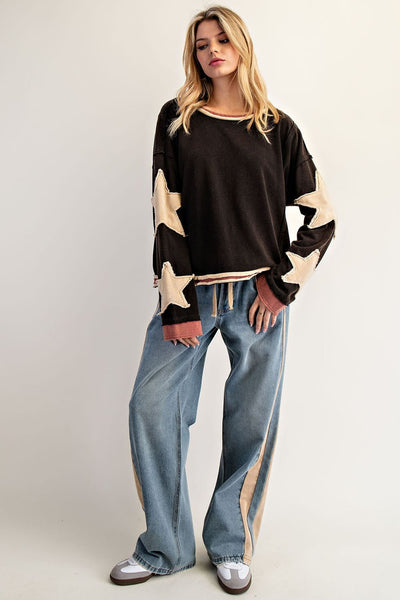 Washed Star Pullover