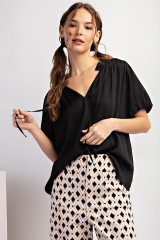 Tie Front Blouse Top