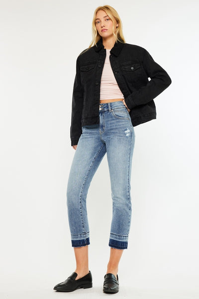 Released Hen High-Rise Slim Straight Jeans