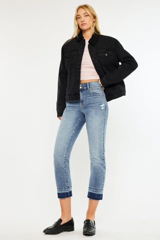 Released Hen High-Rise Slim Straight Jeans