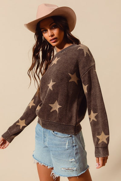 Vintage Washed Star Sweater