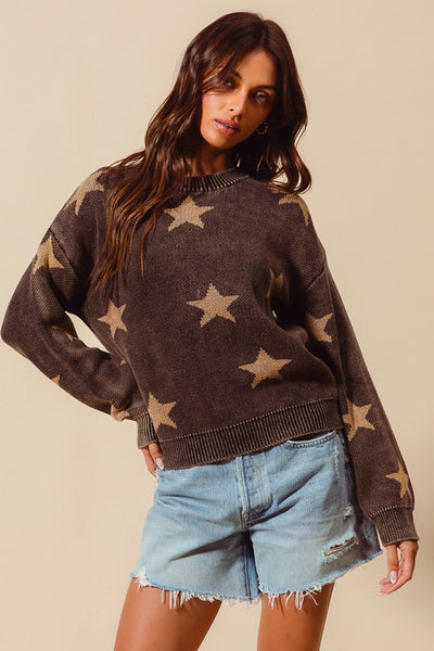 Vintage Washed Star Sweater