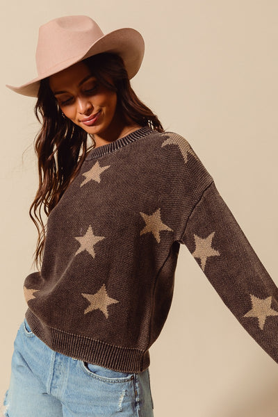 Vintage Washed Star Sweater