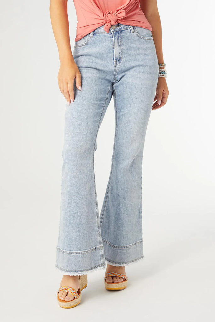 Double Fringe Flare Jeans