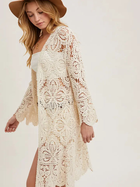 Pretty Boho Crochet Cardigan