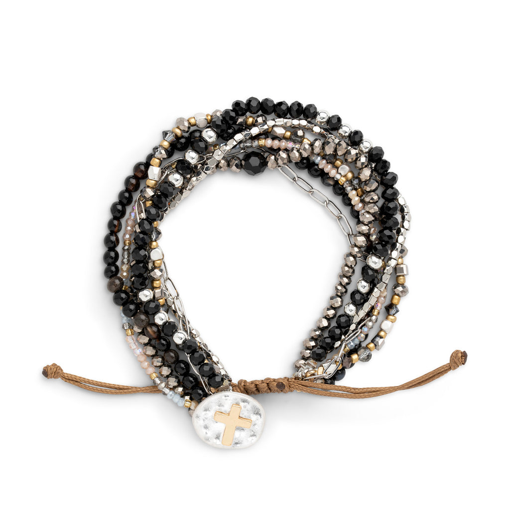Beaded Prayer Bracelet-Black