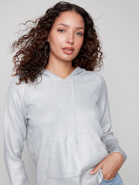 Silver Sweater w/Hood