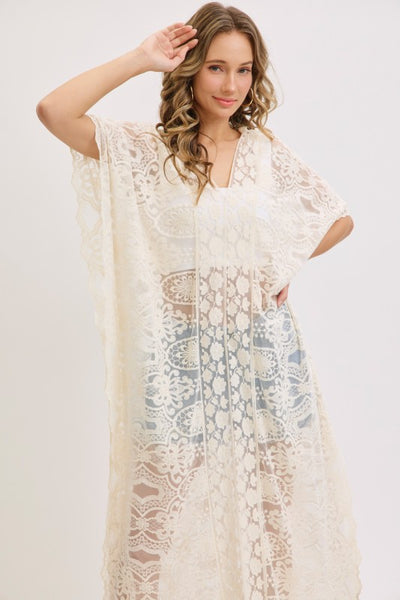Lace Embroidered Caftan