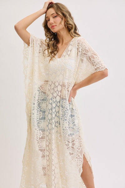Lace Embroidered Caftan