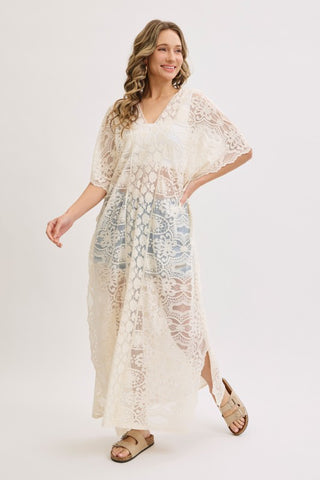Lace Embroidered Caftan