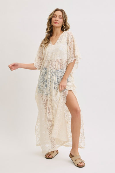 Lace Embroidered Caftan