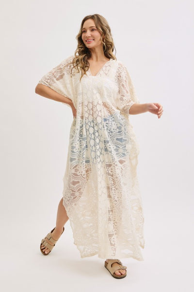 Lace Embroidered Caftan