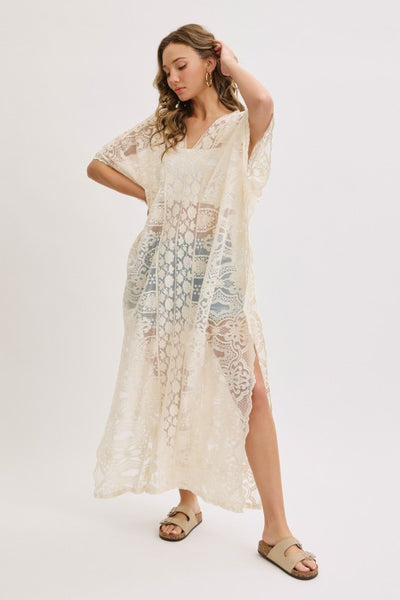 Lace Embroidered Caftan